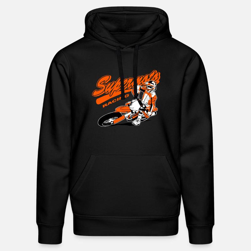 Supermoto Racing - Supermotard - Sweat à capuche bio DRUMMER Stanley/Stella Unisexe - noir
