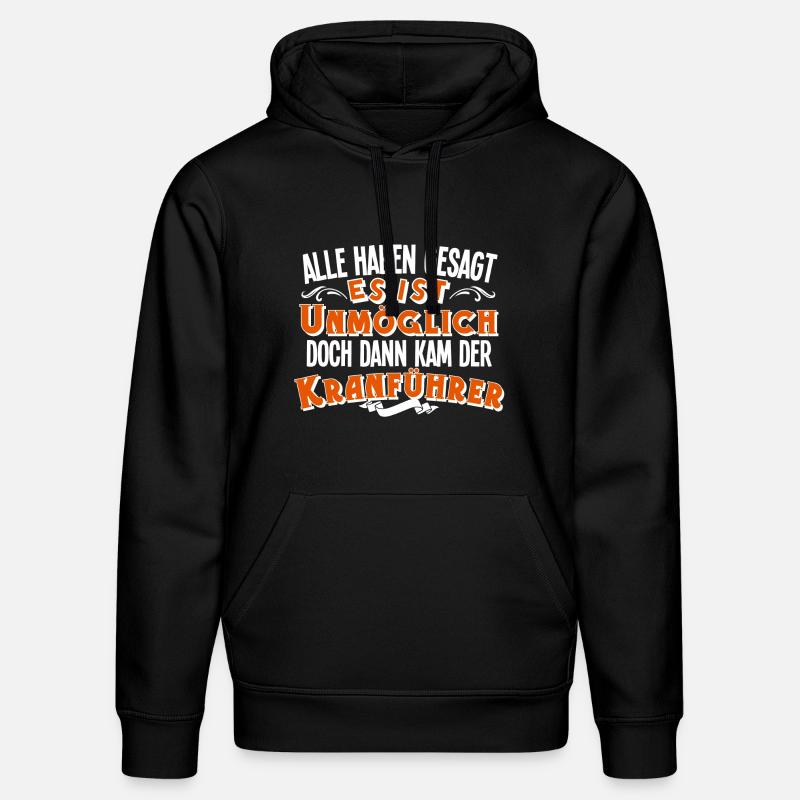 Kranführer - Stanley/Stella Unisex Bio-Hoodie DRUMMER  - Schwarz