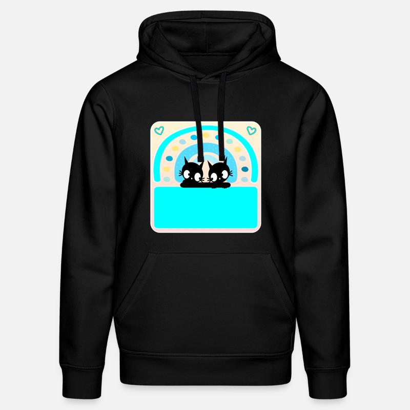 Badge de nom des chats - Sweat à capuche bio DRUMMER Stanley/Stella Unisexe - noir