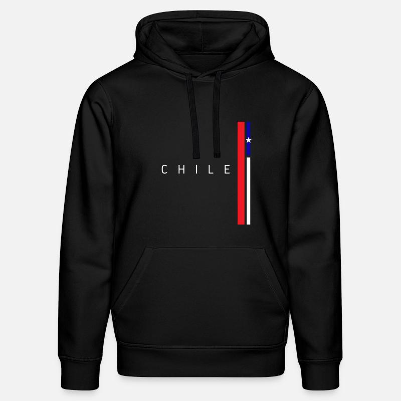 Drapeau du Chili, fierté chilienne - Sweat à capuche bio DRUMMER Stanley/Stella Unisexe - noir