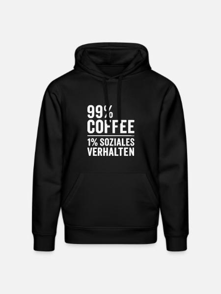 99% Coffee - Stanley/Stella DRUMMER Unisex Organic Hoodie - black