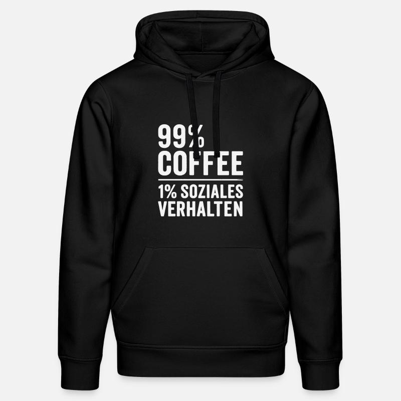 99% Coffee - Stanley/Stella DRUMMER Unisex Organic Hoodie - black