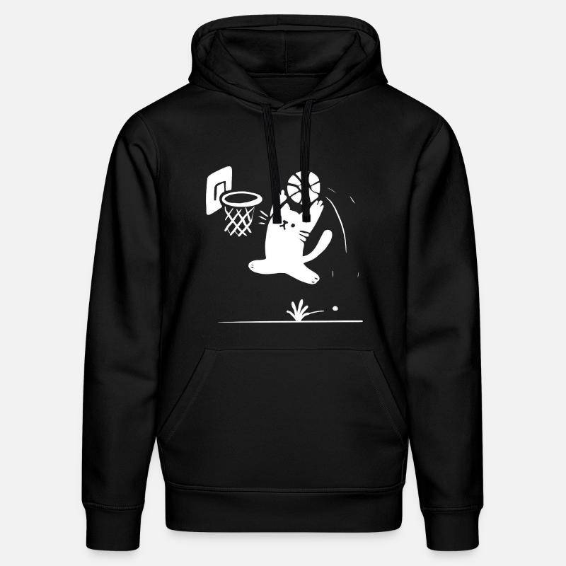 Chat de basket-ball - Sweat à capuche bio DRUMMER Stanley/Stella Unisexe - noir