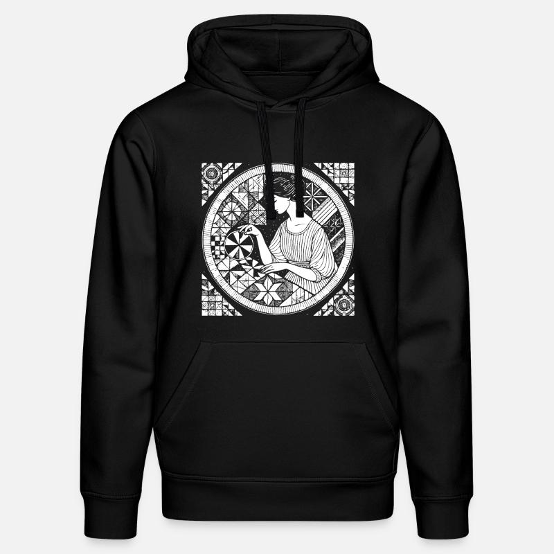 Conception de courtepointe – Créativité et artisanat - Sweat à capuche bio DRUMMER Stanley/Stella Unisexe - noir
