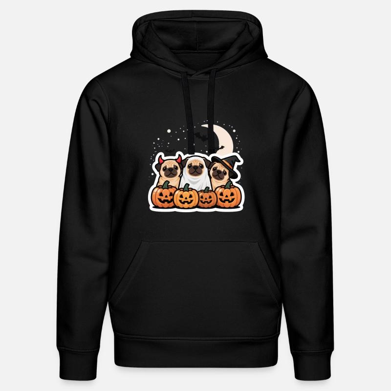 Joyeux Halloween Carlin Costume Mignon Mignon - Sweat à capuche bio DRUMMER Stanley/Stella Unisexe - noir
