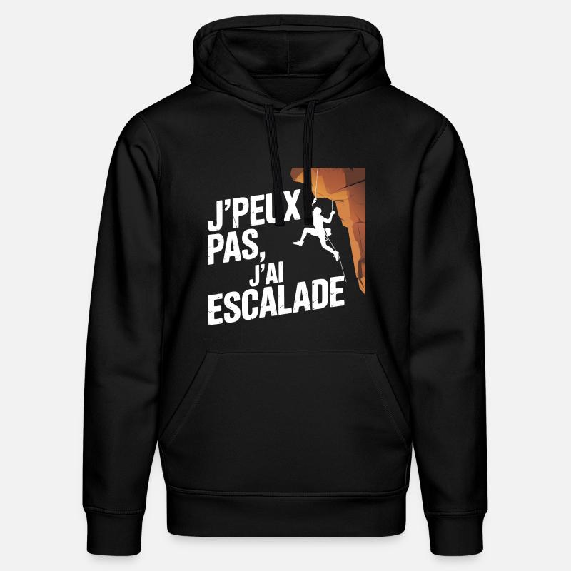 j'peux pas j'ai escalade - Sweat à capuche bio DRUMMER Stanley/Stella Unisexe - noir