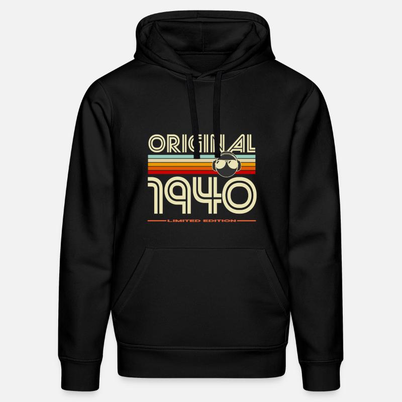Original 1940 Retro édition - Sweat à capuche bio DRUMMER Stanley/Stella Unisexe - noir