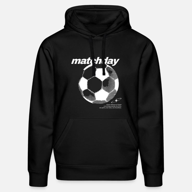 Football de jour de match - Sweat à capuche bio DRUMMER Stanley/Stella Unisexe - noir