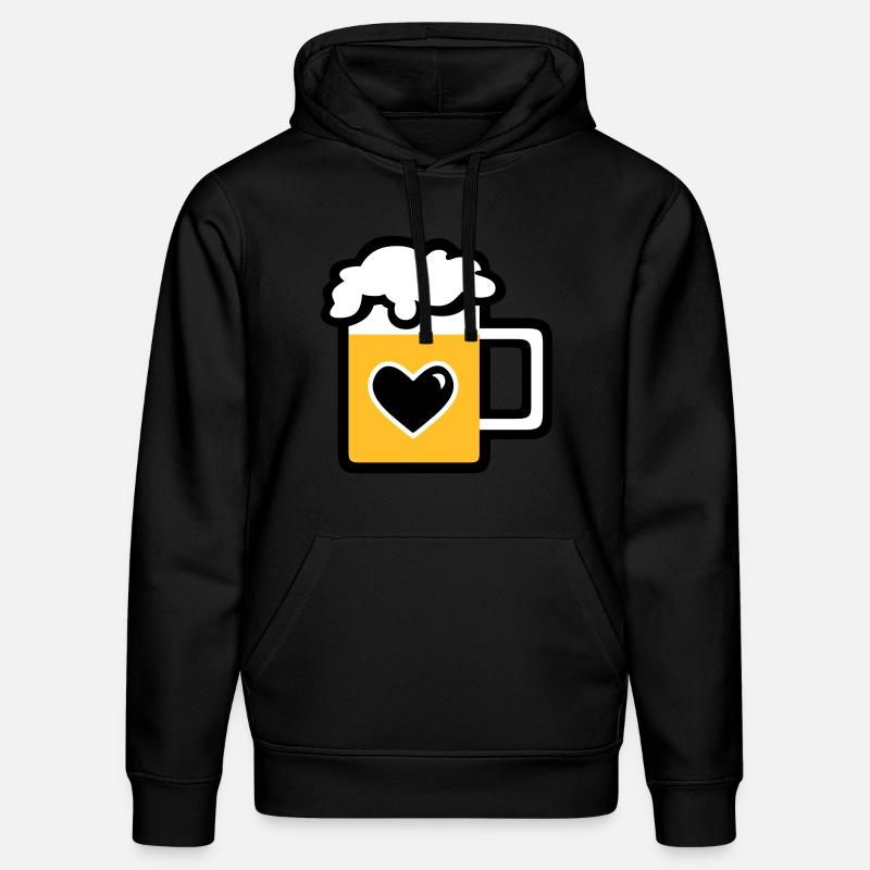 Litres de bière - Sweat à capuche bio DRUMMER Stanley/Stella Unisexe - noir