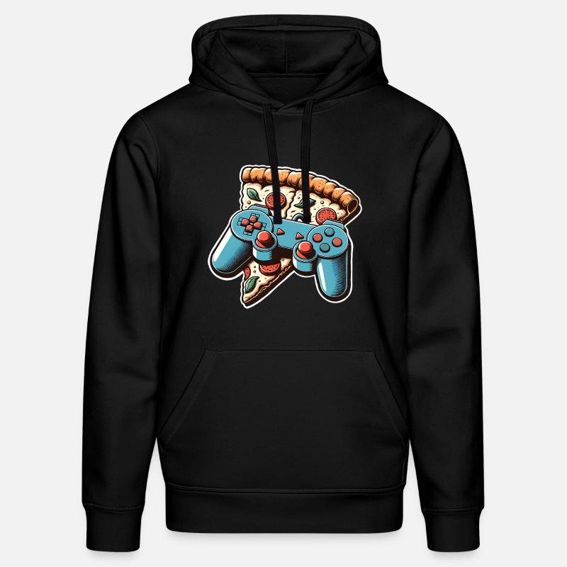 Pizza Gaming Gamer - Sweat à capuche bio DRUMMER Stanley/Stella Unisexe - noir