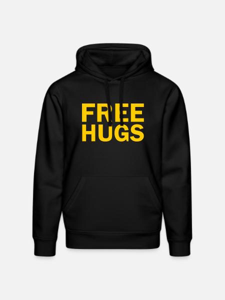 Free hugs - Stanley/Stella DRUMMER Unisex Organic Hoodie - black