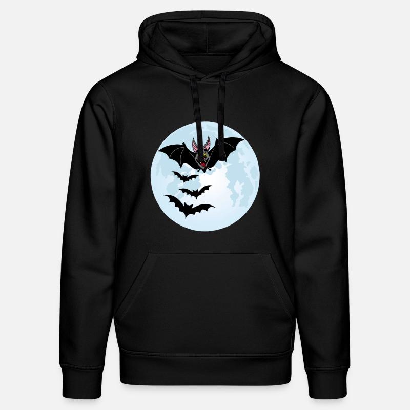 Chauves souris vampires et lune - Sweat à capuche bio DRUMMER Stanley/Stella Unisexe - noir