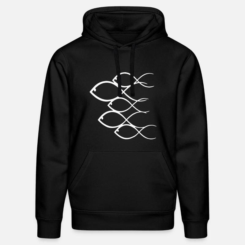 Ban de poissons blancs - Sweat à capuche bio DRUMMER Stanley/Stella Unisexe - noir