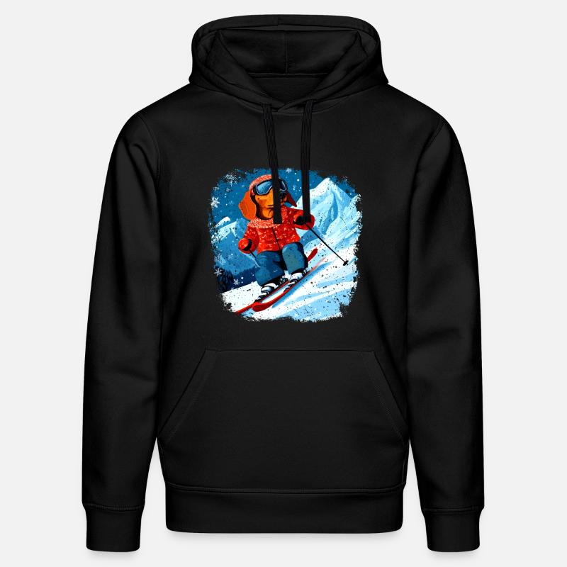 Ski teckel - Sweat à capuche bio DRUMMER Stanley/Stella Unisexe - noir