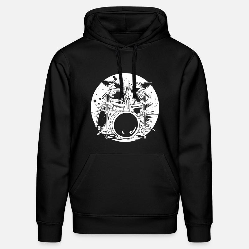Percussion - Sweat à capuche bio DRUMMER Stanley/Stella Unisexe - noir