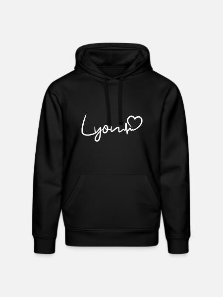 Lyon heartbeat - Stanley/Stella DRUMMER Unisex Organic Hoodie - black