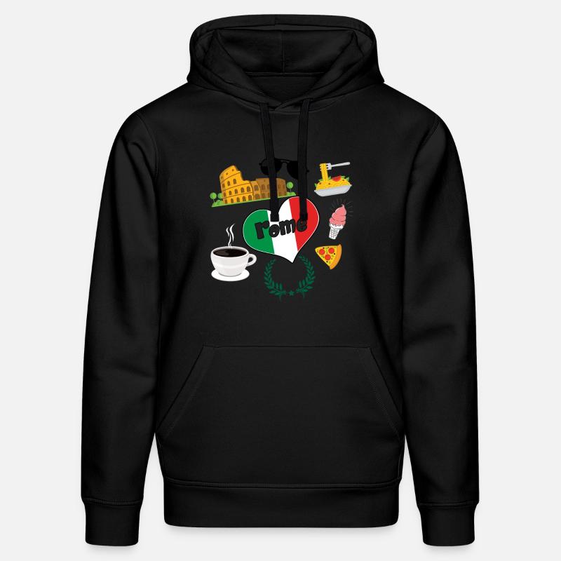 I love Rome 2 - Sweat à capuche bio DRUMMER Stanley/Stella Unisexe - noir