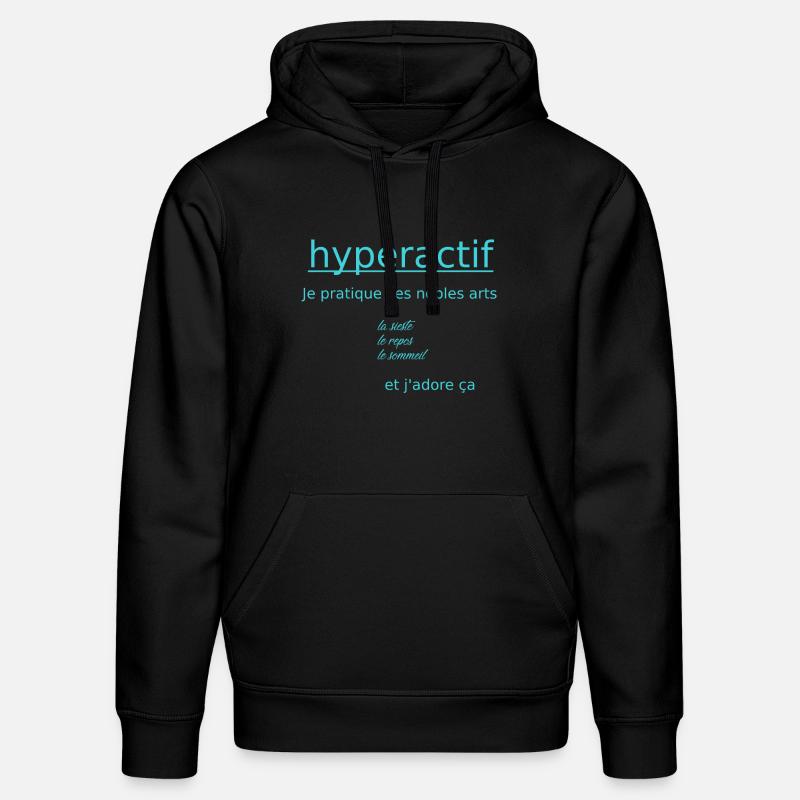 hyperactive - Stanley/Stella DRUMMER Unisex Organic Hoodie - black