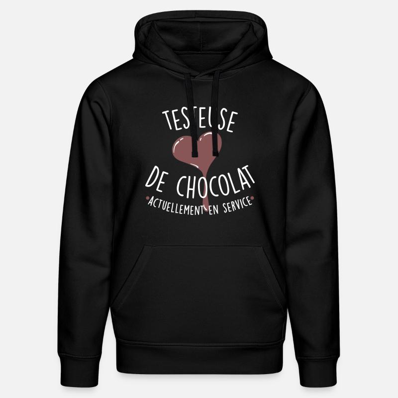 Testeuse de chocolat - Sweat à capuche bio DRUMMER Stanley/Stella Unisexe - noir
