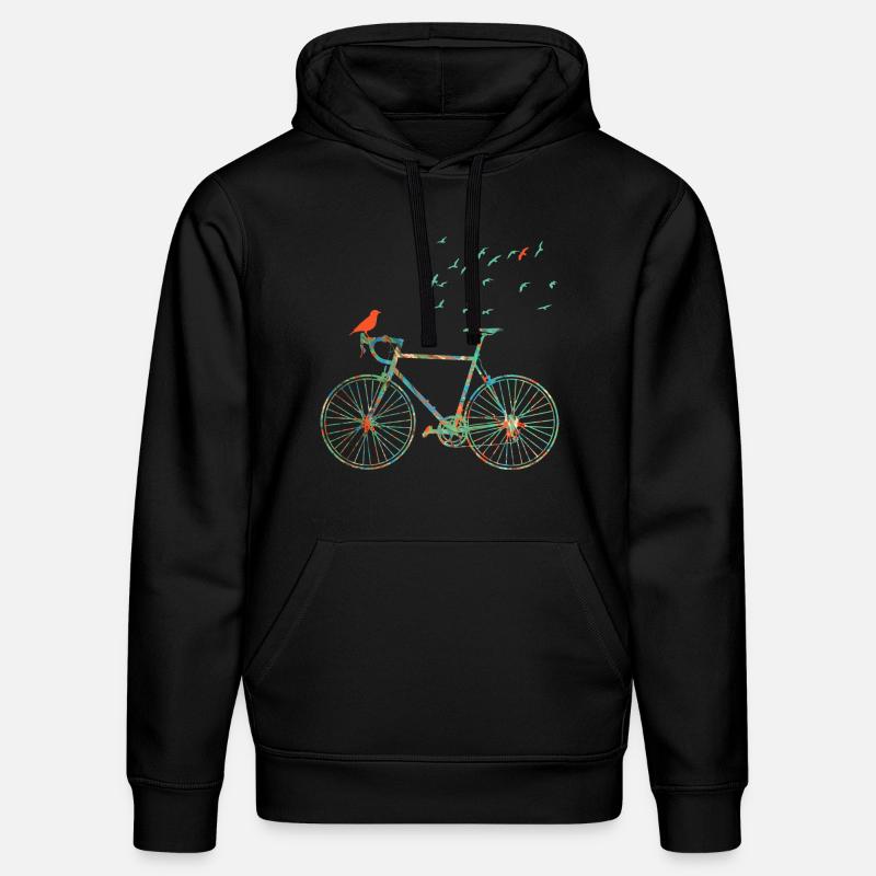 vélo e 4 - Sweat à capuche bio DRUMMER Stanley/Stella Unisexe - noir