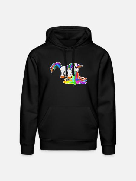 Kotzendes Einhorn - Stanley/Stella Unisex Bio-Hoodie DRUMMER - Schwarz