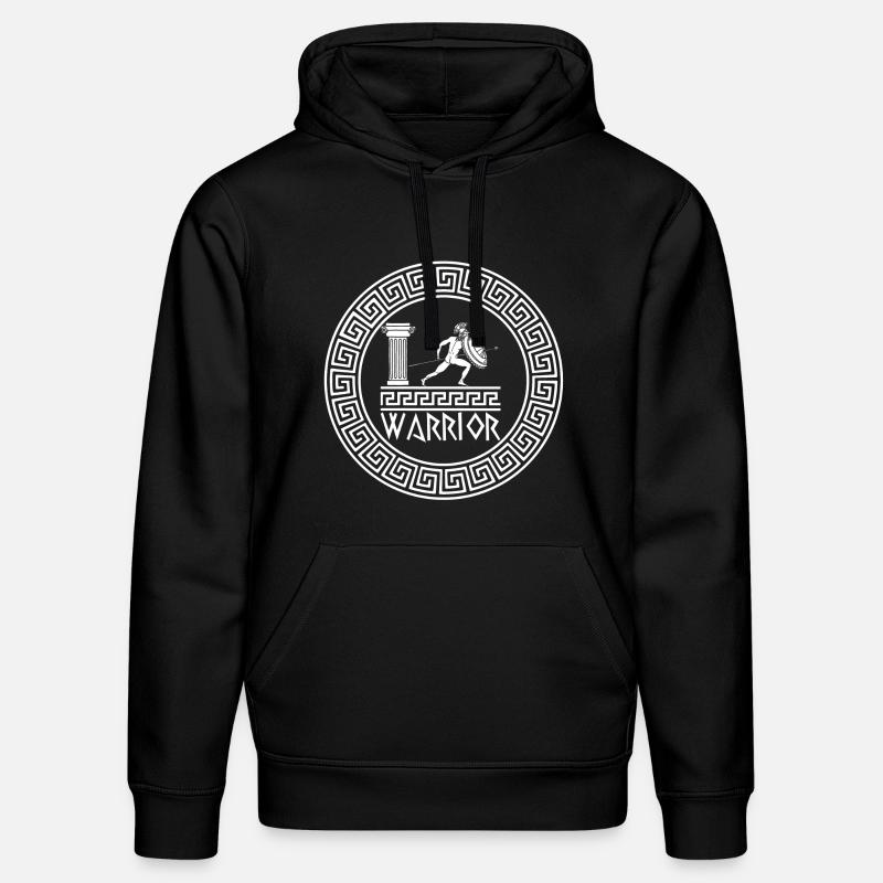 Guerrier grec antique (blanc) - Sweat à capuche bio DRUMMER Stanley/Stella Unisexe - noir