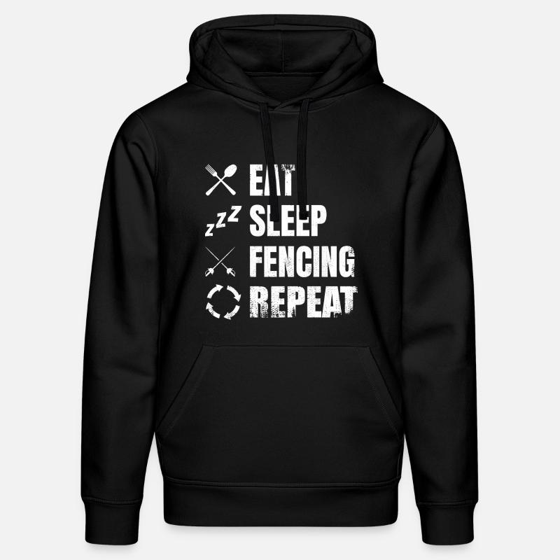 Fechten Tägliche Routine - Stanley/Stella Unisex Bio-Hoodie DRUMMER  - Schwarz