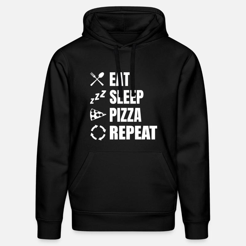 Manger Dormir Pizza Répéter - Sweat à capuche bio DRUMMER Stanley/Stella Unisexe - noir