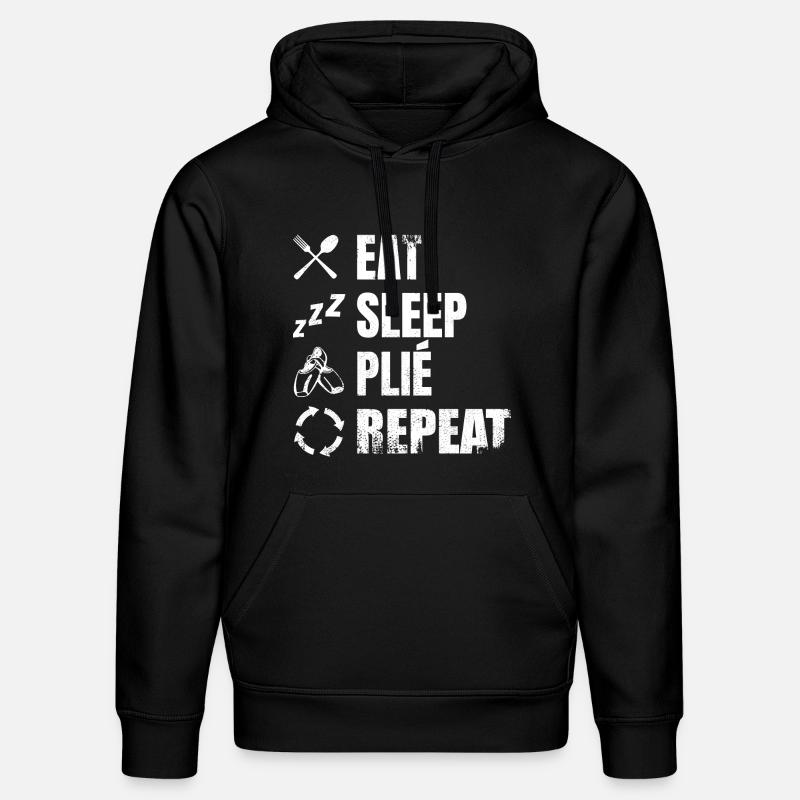 Manger Dormir Plié Répéter - Sweat à capuche bio DRUMMER Stanley/Stella Unisexe - noir