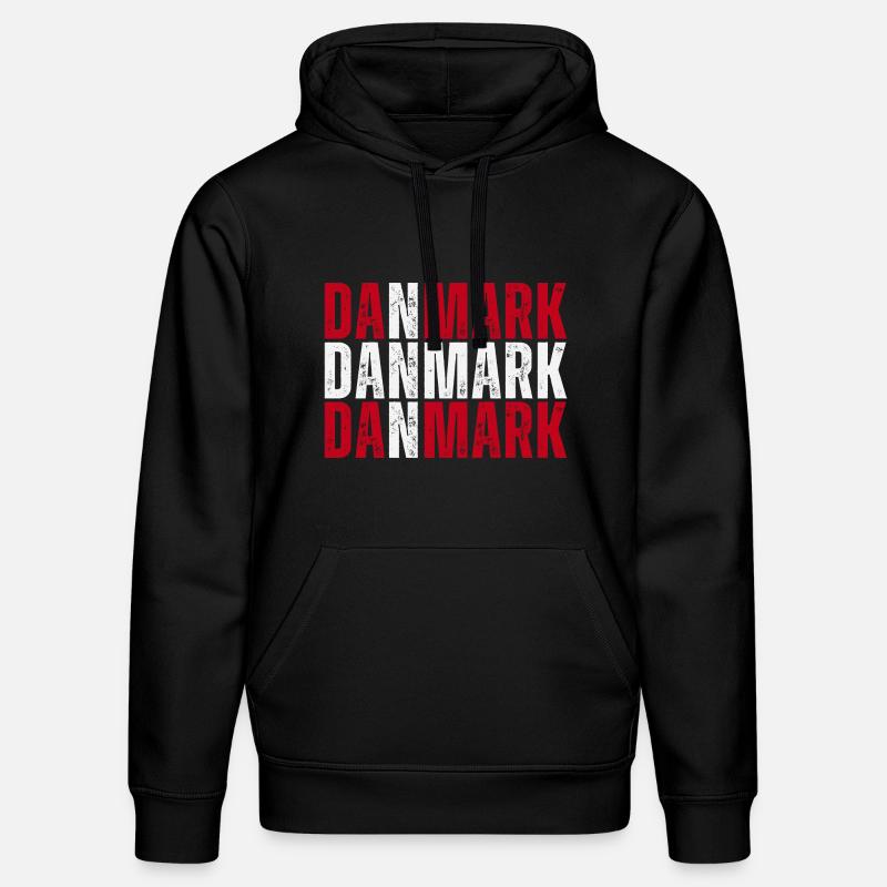 Drapeau du Danemark, fierté danoise - Sweat à capuche bio DRUMMER Stanley/Stella Unisexe - noir