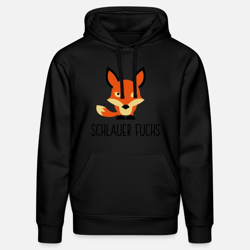 Ich bin ein schlauer Fuchs - Stanley/Stella Unisex Bio-Hoodie DRUMMER  - Schwarz