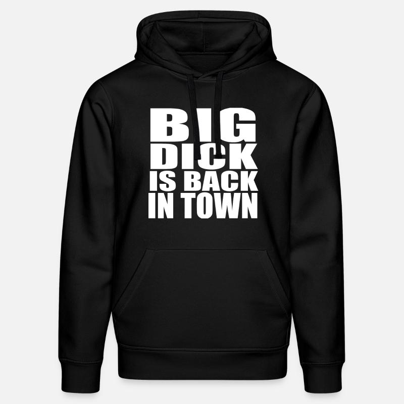 Big Dick Back in Town - Stanley/Stella Unisex Bio-Hoodie DRUMMER  - Schwarz