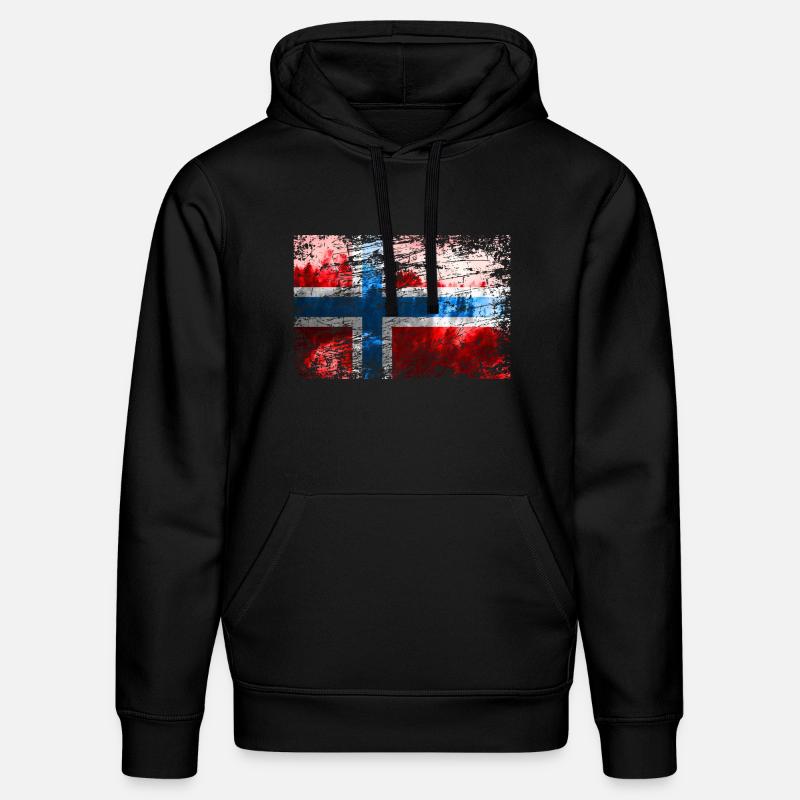 drapeau norvégien - Sweat à capuche bio DRUMMER Stanley/Stella Unisexe - noir