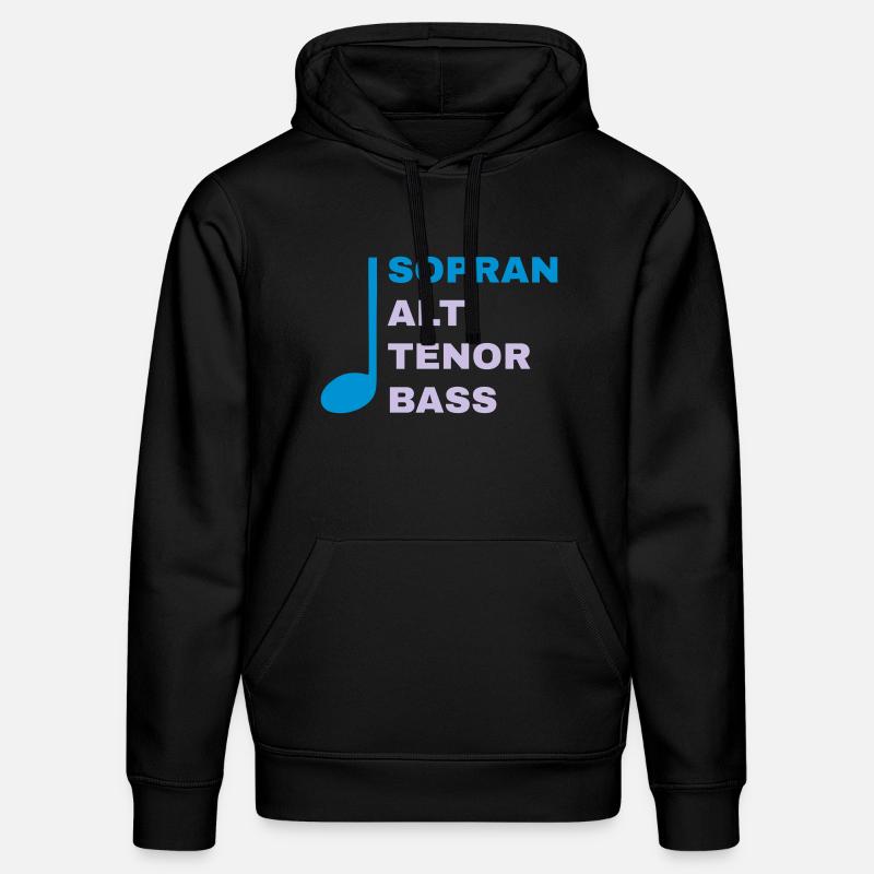 SATB mit Note - Sopran - Stanley/Stella Unisex Bio-Hoodie DRUMMER  - Schwarz