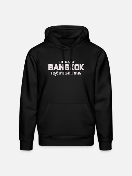 Bangkok Uppercase Cityscape - Stanley/Stella DRUMMER Unisex Organic Hoodie - black