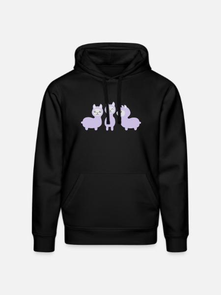 Drei Alpakas - Stanley/Stella Unisex Bio-Hoodie DRUMMER  - Schwarz
