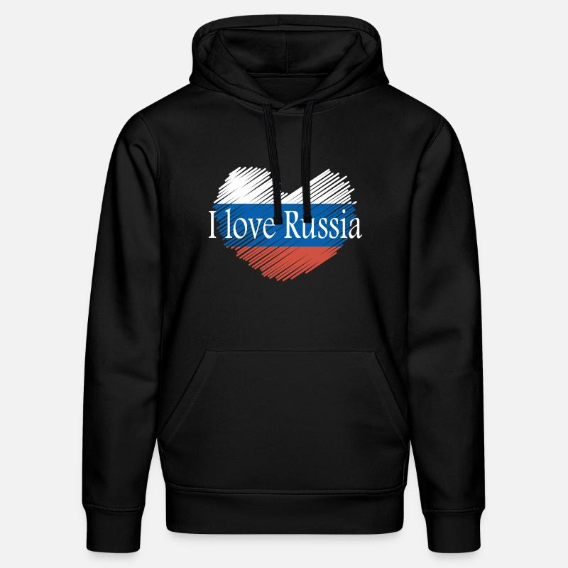 J'aime la russie - Sweat à capuche bio DRUMMER Stanley/Stella Unisexe - noir