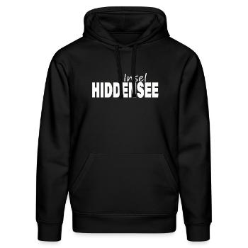 Insel HIDDENSEE - Stanley/Stella Unisex Bio-Hoodie DRUMMER  - Schwarz - Vorne - Marisol (170cm) & Nik (191cm)
