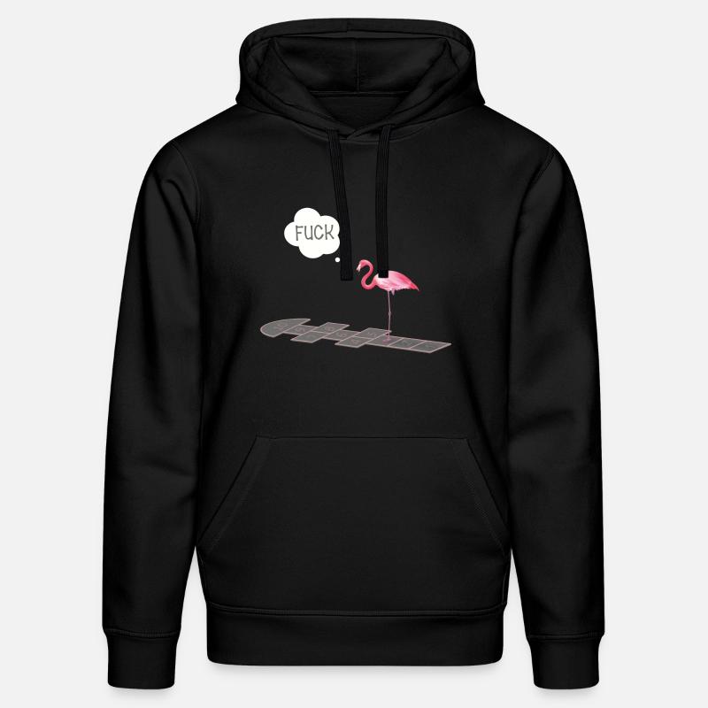 Flamant rose avec un problème - Sweat à capuche bio DRUMMER Stanley/Stella Unisexe - noir