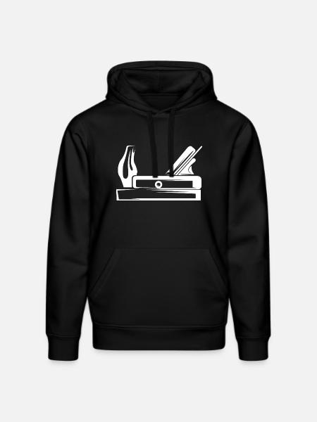 Høvlværktøj Tømrer Tømrer symbol Logo ikon - Stanley/Stella DRUMMER økologisk unisex-hoodie - sort