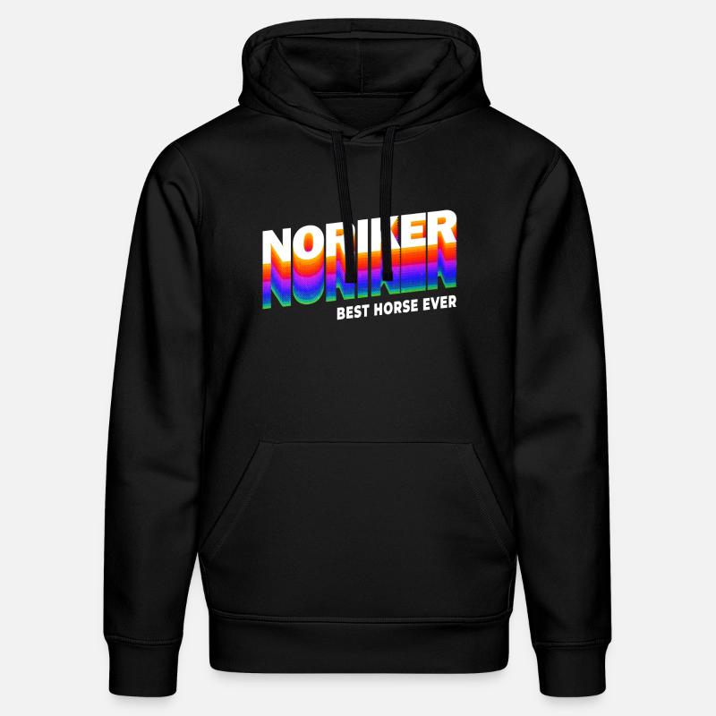 Noriker Pferde Design / Geschenkidee - Stanley/Stella Unisex Bio-Hoodie DRUMMER - Schwarz