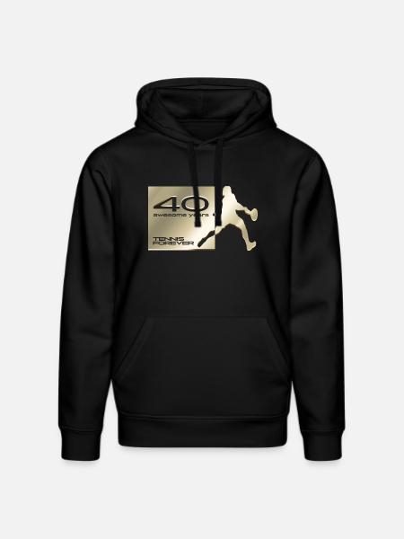 40 years young tennis player - Stanley/Stella DRUMMER Unisex Organic Hoodie - black