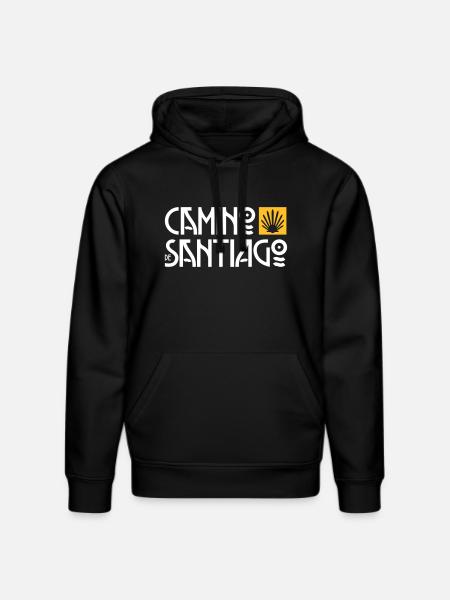 Camino de Santiago | Cammino di Santiago | Refuso Art Deco - Felpa con cappuccio ecologica unisex DRUMMER di Stanley/Stella - nero