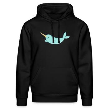 Narwal - Stanley/Stella Unisex Bio-Hoodie DRUMMER  - Schwarz - Vorne - Marisol (170cm) & Nik (191cm)