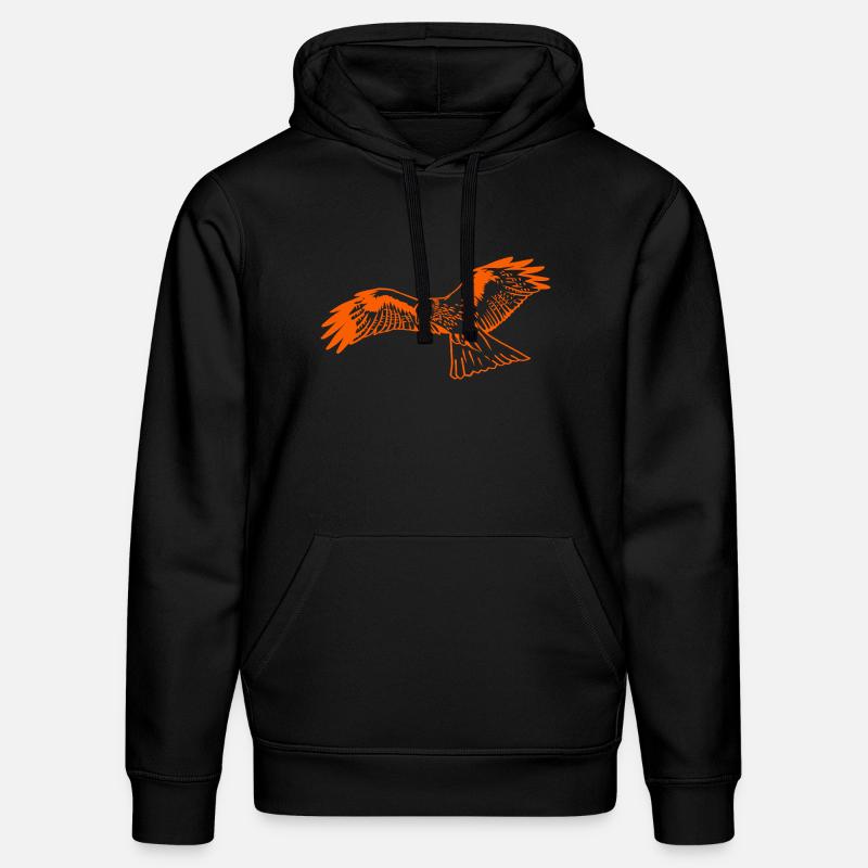 Faucon en orange - Sweat à capuche bio DRUMMER Stanley/Stella Unisexe - noir