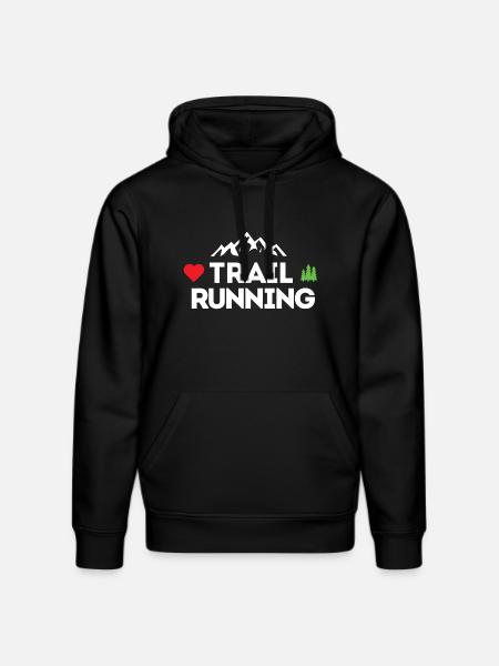 I Love Trail Running - Stanley/Stella DRUMMER Unisex Organic Hoodie - black