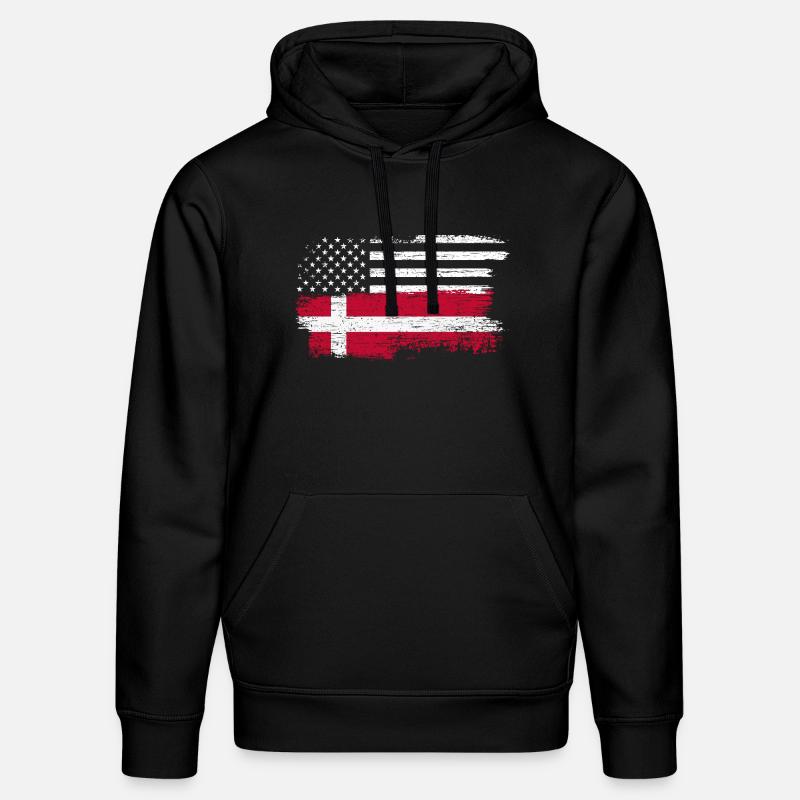 Grunge US Drapeau Danois Fusion - Sweat à capuche bio DRUMMER Stanley/Stella Unisexe - noir