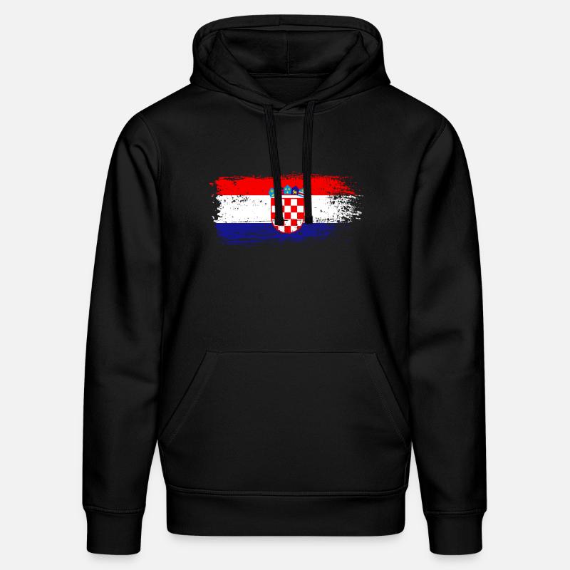 Drapeau de la Croatie - Sweat à capuche bio DRUMMER Stanley/Stella Unisexe - noir