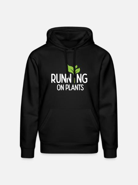 Running On Plants - Stanley/Stella DRUMMER Unisex Organic Hoodie - black
