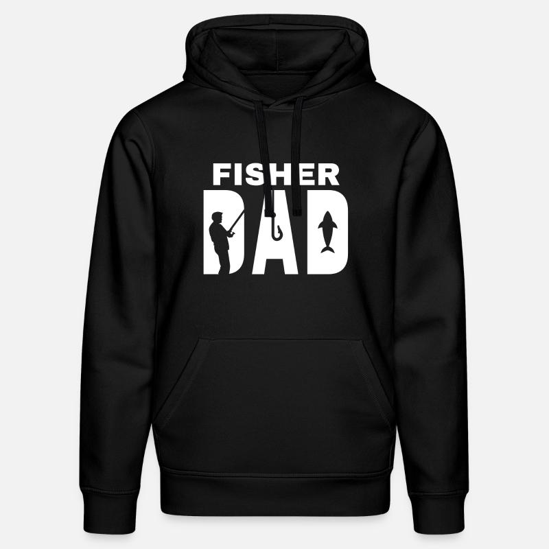 pêche, pêcheur, fan de pêche - Sweat à capuche bio DRUMMER Stanley/Stella Unisexe - noir